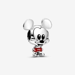 Pandora Silver Mickey Mouse Charm with Red Shorts